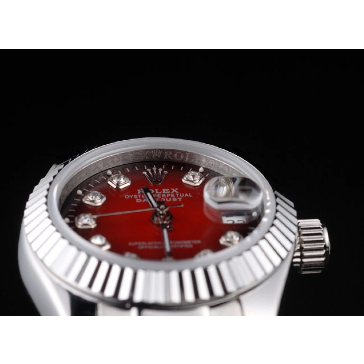 Best AAA Replica Sites Two Rolex Steel Stainless Datejust Polished Red Dial Tone 0716